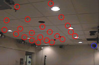 Microphones and cameras on ceiling of the Intelligent Room